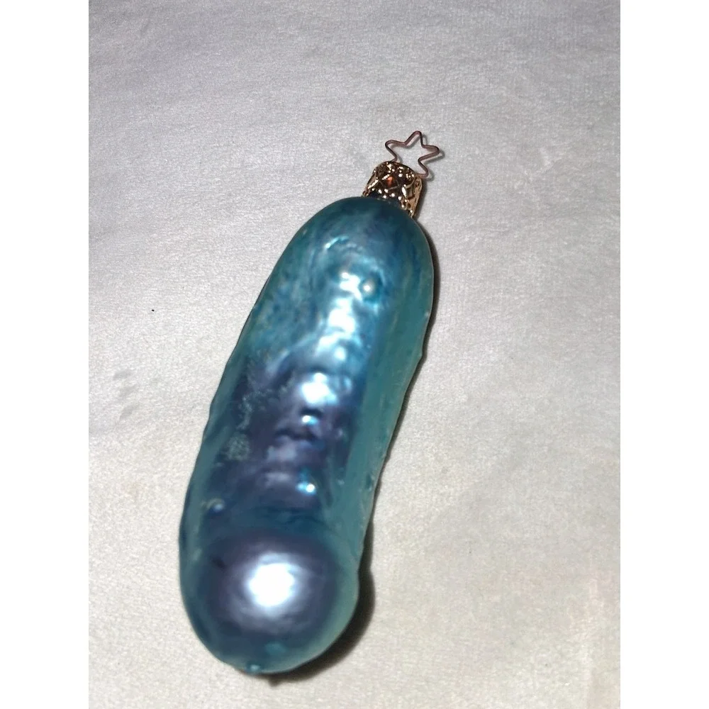 Inge Glas Germany Pickle Cucumber Christmas Ornament 4